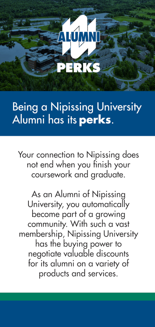 Register your Nipissing Alumni Perks Account